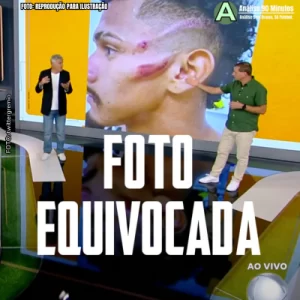 foto equivocada da imprensa de um jogador porém é outro